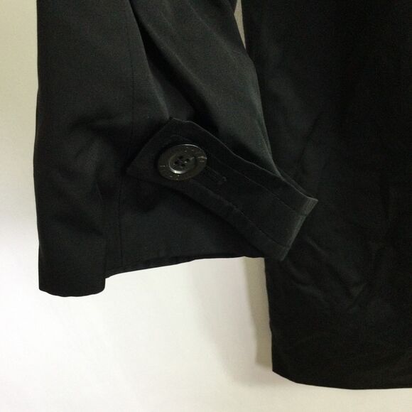 Michael Michael Kors Womens Trench Coat Relaxed Double Breasted Black Size S - Picture 14 of 16